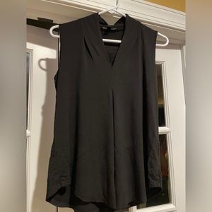 women’s v-neck black sleeveless top, comfy, dress up or down, like new!
